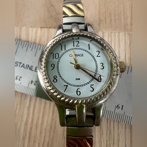 Carriage by Timex ladies two-tone bracelet watch NEW BATTERY